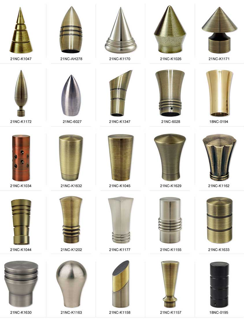 28mm metal orb curtain rod finial finishes