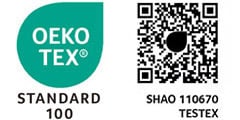 oeko tex zipper qr code