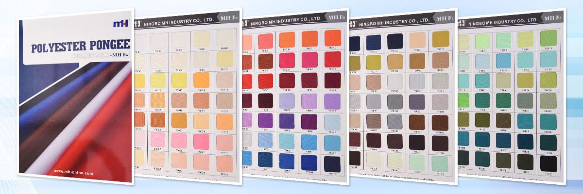 Pongee fabric color card