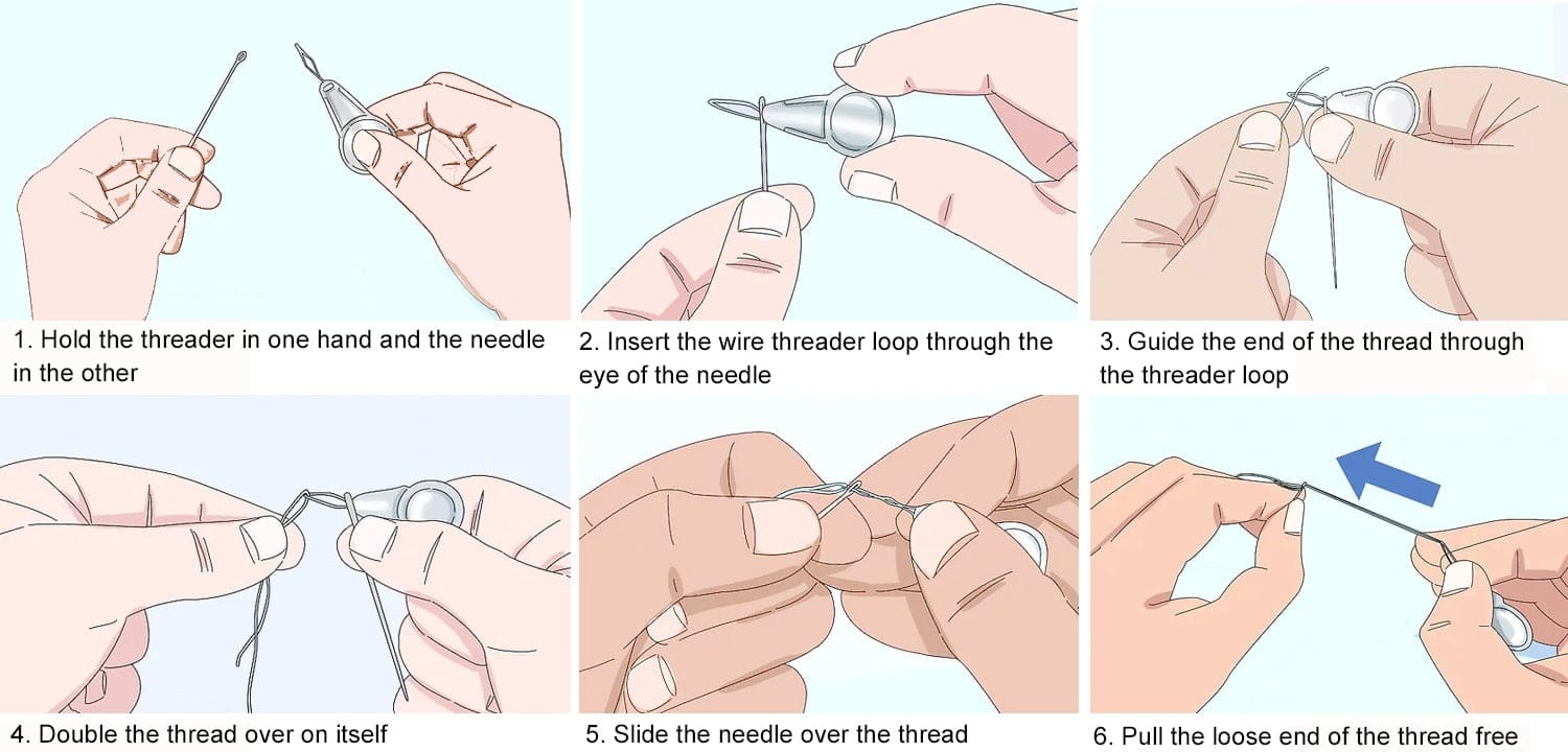 how to use needle threader