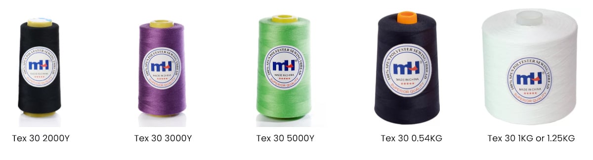 sewing thread length weight