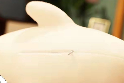 Invisible zipper sewn into a pillow cover seam