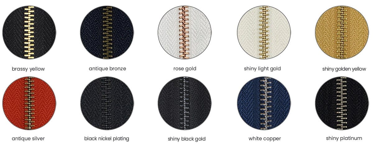 Metal Zipper Teeth Color Customization