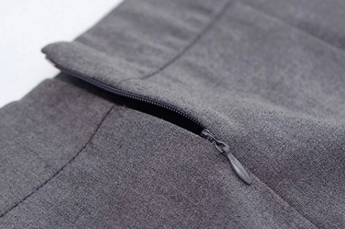 Skirt side seam closed with a No.3 invisible zipper