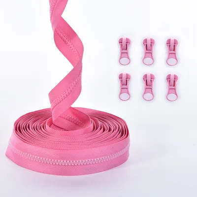 #5 Molded Tooth Plastic Resin Zipper Long Chain