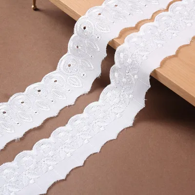 4.8cm Scalloped Poly Cotton T/C Lace Trimming