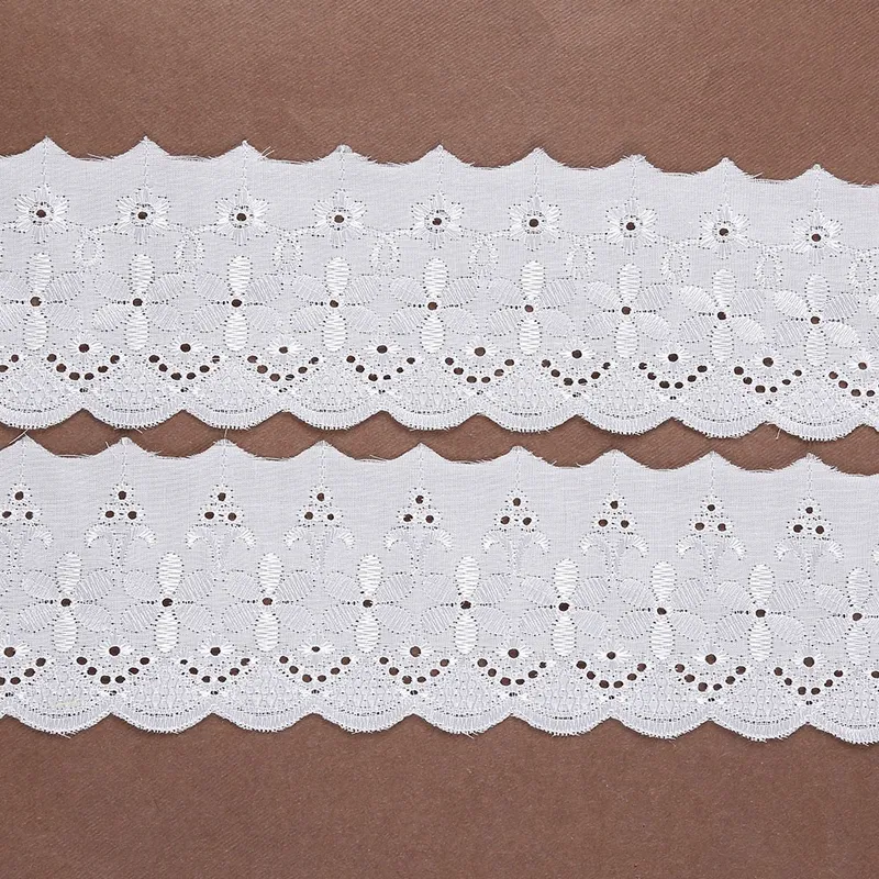 5cm Eyelet T/C Polyester Cotton Lace Trim