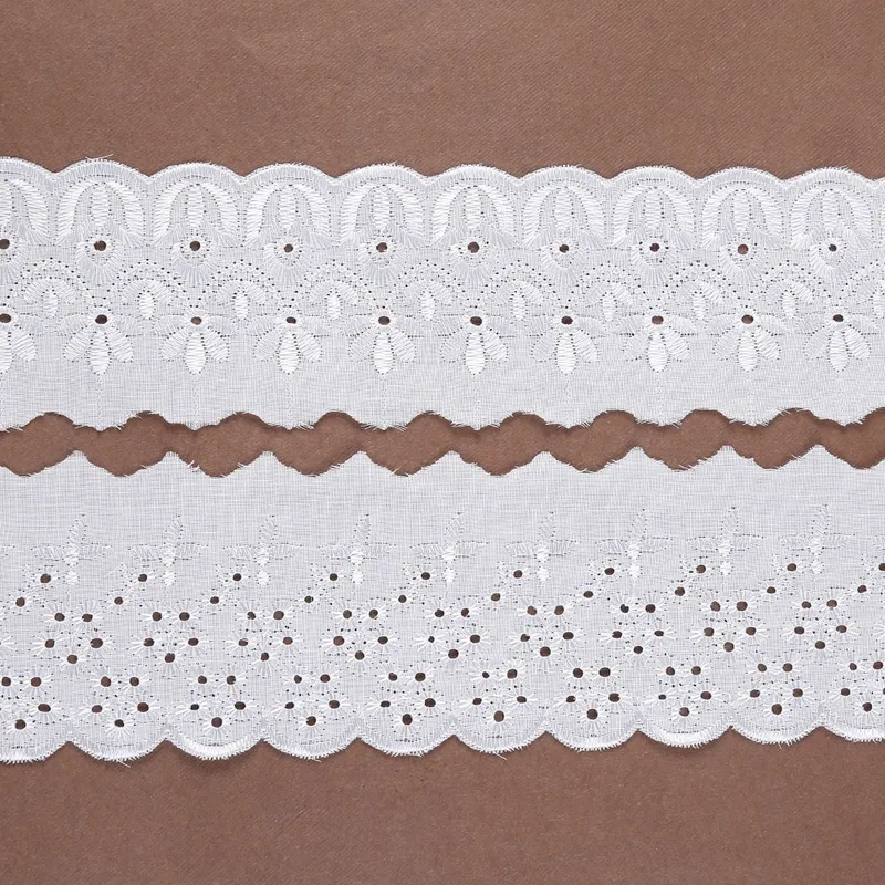 5cm Eyelet T/C Polyester Cotton Lace Trim