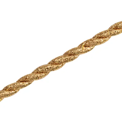 5mm Metallic Gold Glitter Twisted Cord Rope