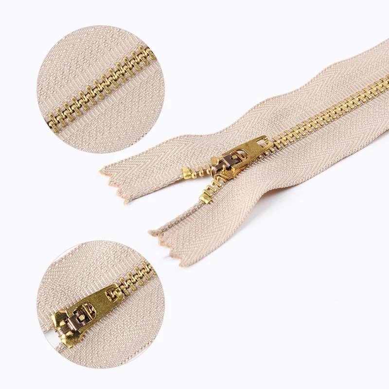 4YG Double-Locked Closed-End Brass Zipper