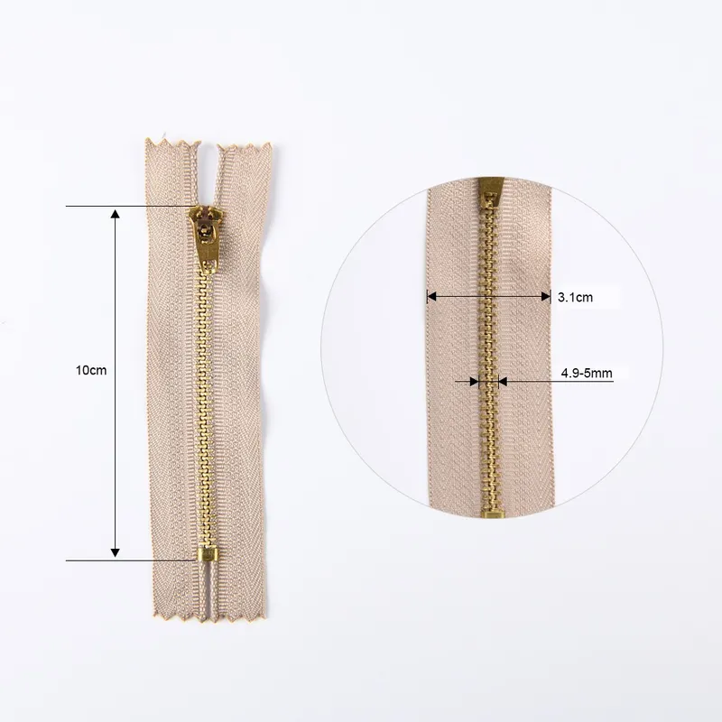 4YG Double-Locked Closed-End Brass Zipper