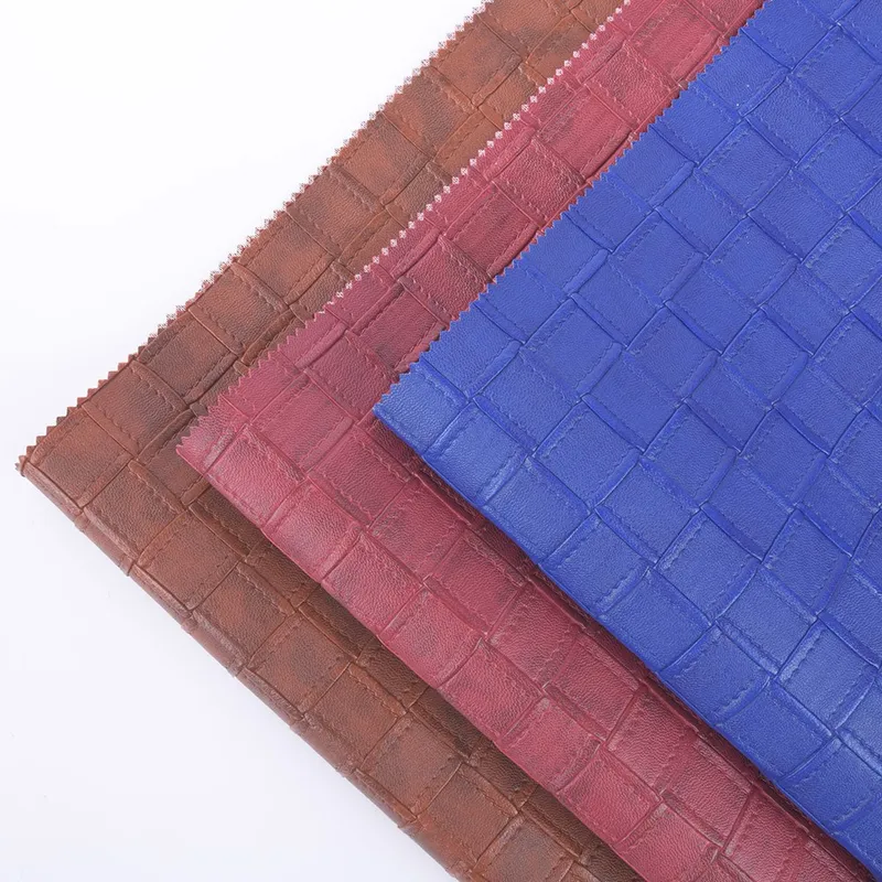 Knit-Backed PVC Artificial Leather for Sofa Upholstery