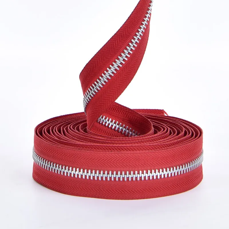 #8 Aluminum Metal Zipper Long Chain