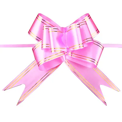 28x430mm Golden Edge Paper Ribbon Pull Bow Purple