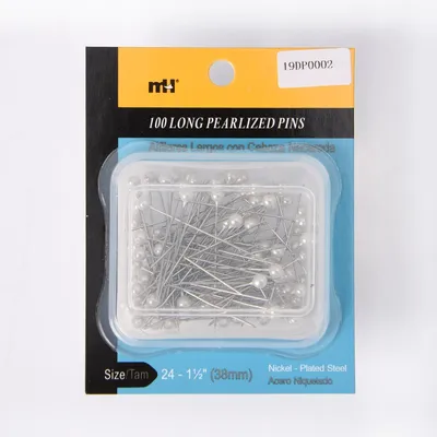 Long Pearlized-Head Straight Pins