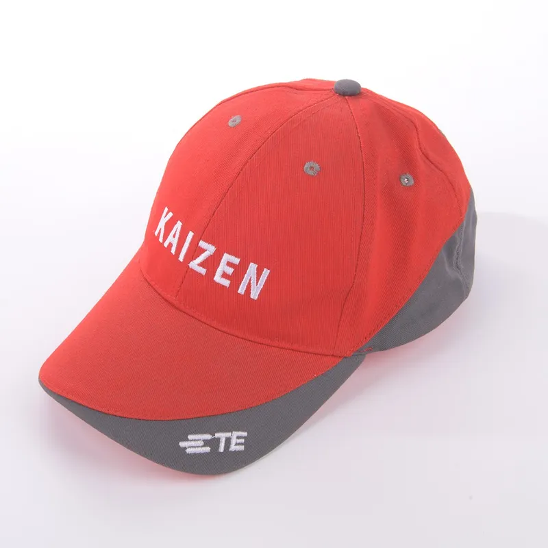 Red Embroidered Cotton Baseball Cap