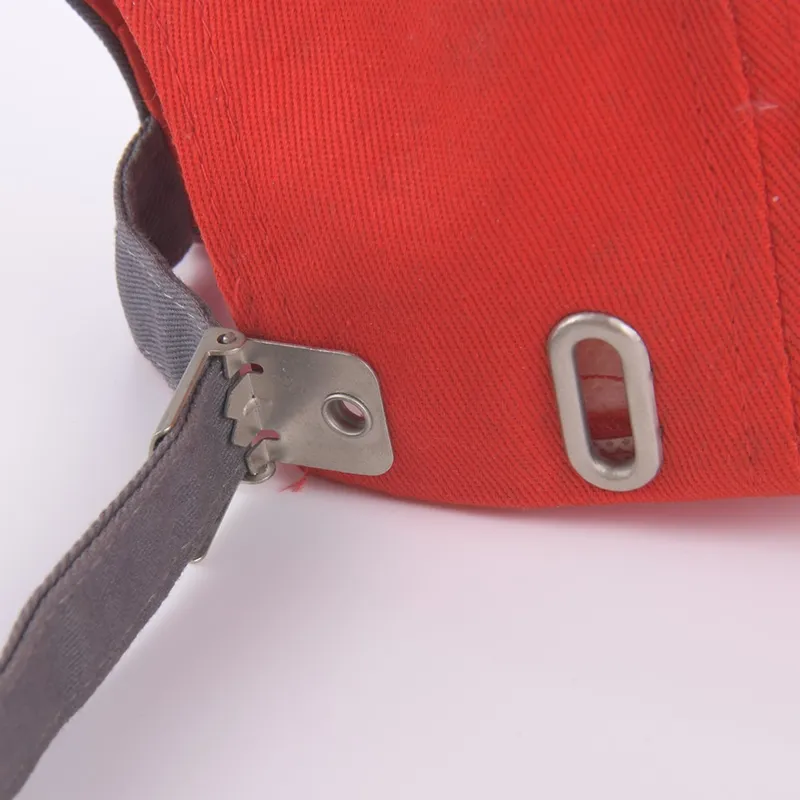 Red Embroidered Cotton Baseball Cap