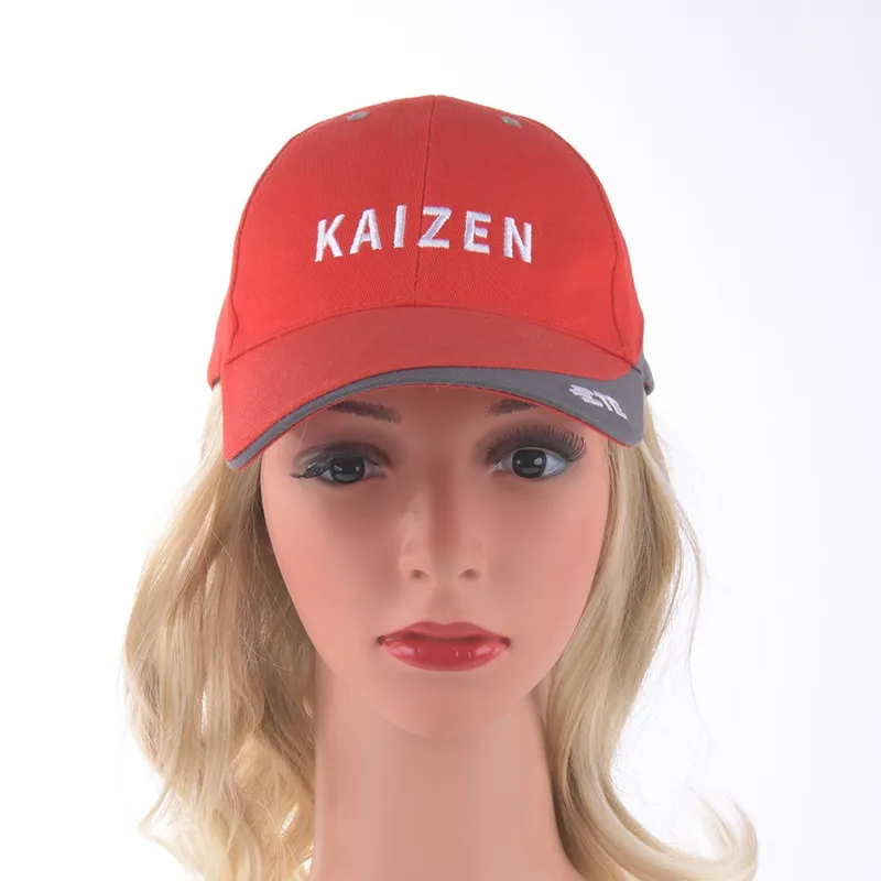 Red Embroidered Cotton Baseball Cap