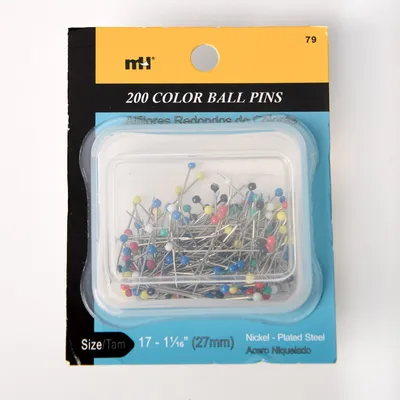 200 Color Ball-Head Pins, 27mm