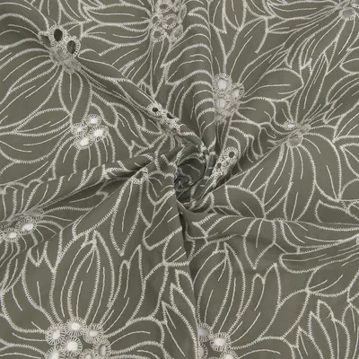 Eyelet Embroidered Cotton Broderie Anglaise Lace Fabric