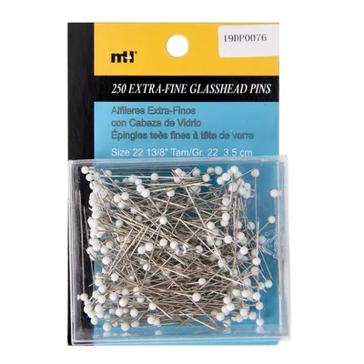 250 Extra-Fine Glass-Head Pins, 35mm