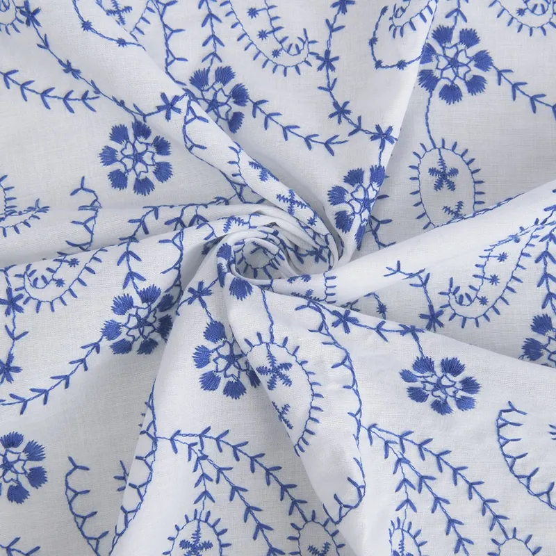 Broderie Anglaise Eyelet Embroidered Cotton Lace Fabric
