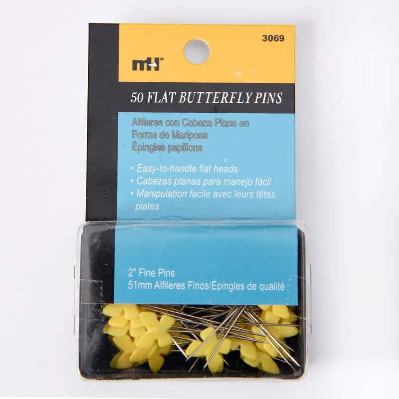 Butterfly-Head Sewing Pins, 51mm