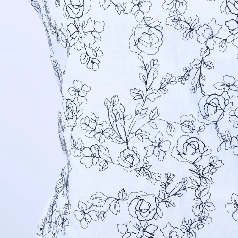 Embroidered Floral Cotton Lace Fabric 135cm