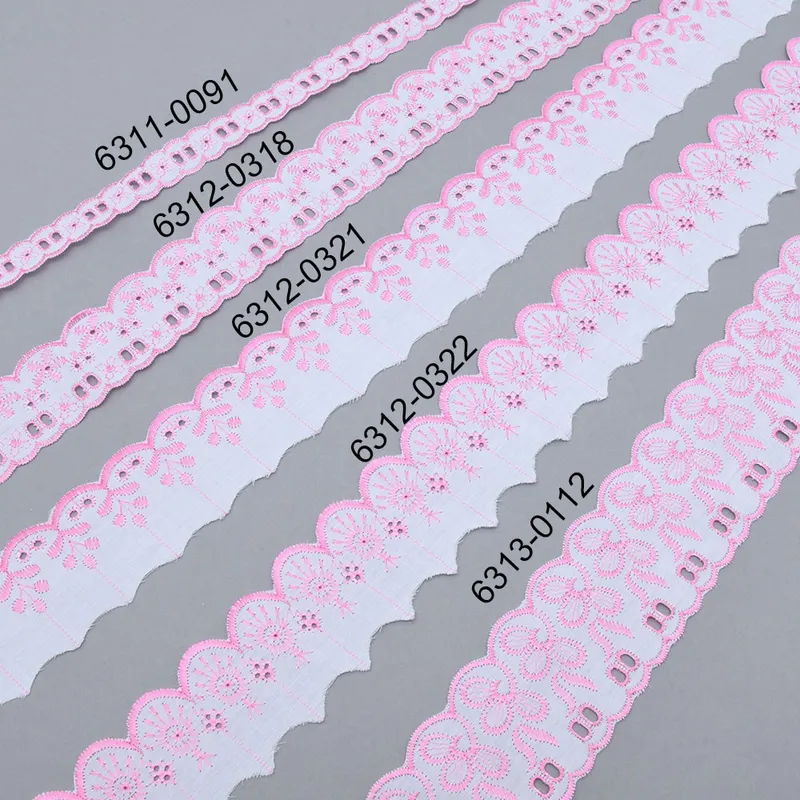 2.5cm Embroidered T/C Lace Trim