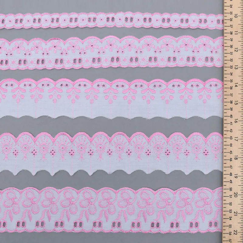2.5cm Embroidered T/C Lace Trim