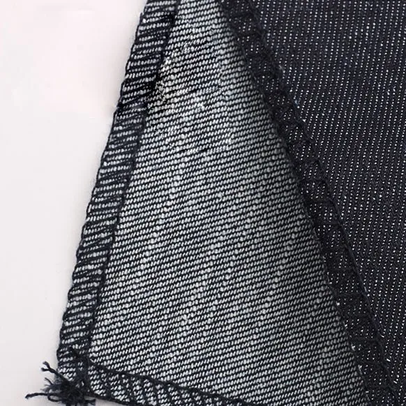 Indigo Black Cotton Stretch Denim Jeans Fabric