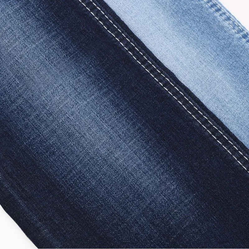 Indigo Black Cotton Stretch Denim Jeans Fabric