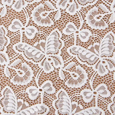 Butterfly Nylon Stretch Lace Fabric - Tricot Lace by the Yard