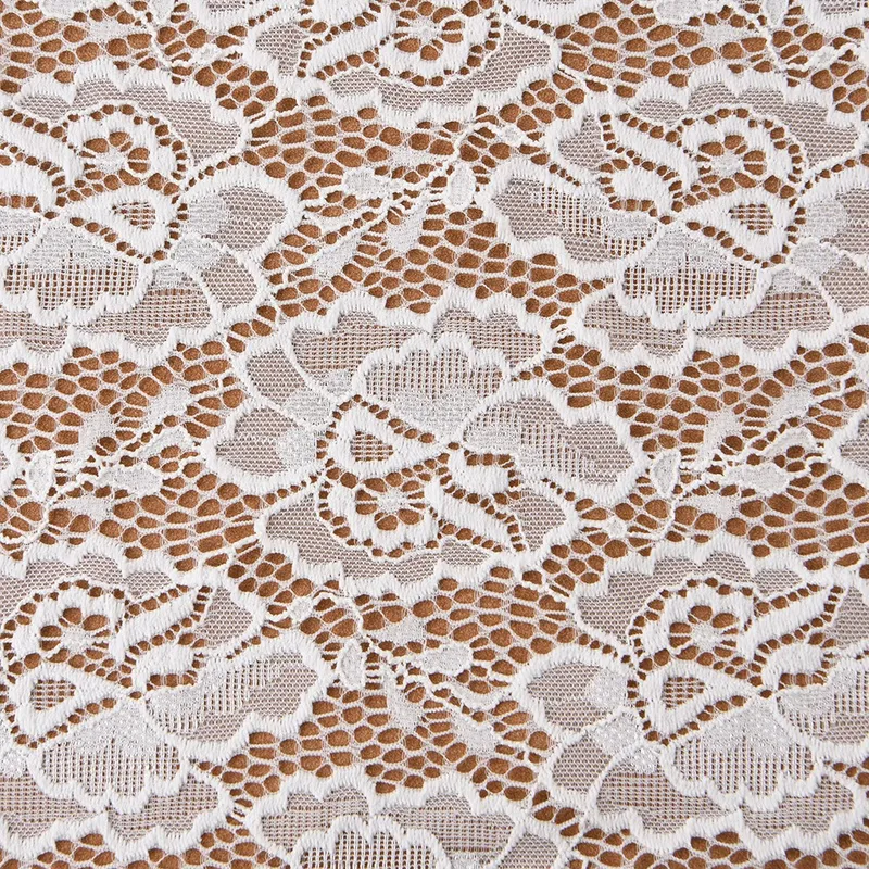 Floral Embroidered Nylon Lace Fabric
