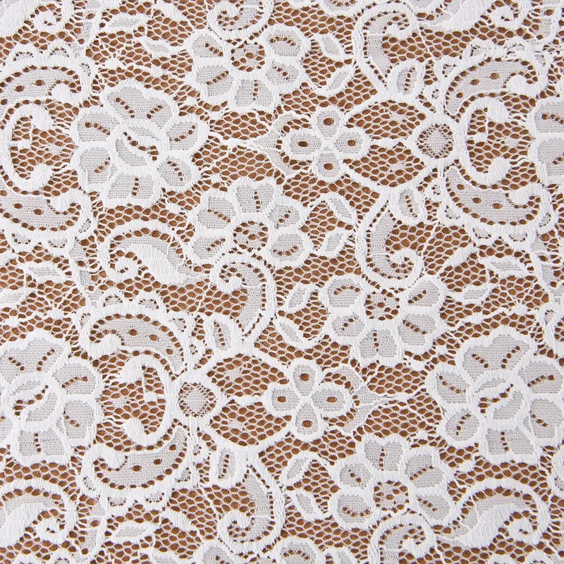 Floral Embroidered Nylon Lace Fabric