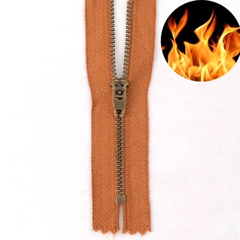 #5 Brass Fire Retardant Aramid Closed-End Metal Zipper