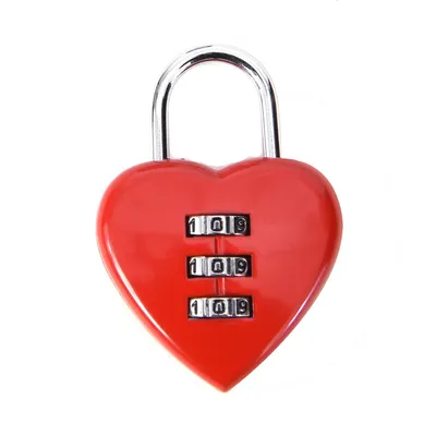 Mini Heart Shaped 3-Digit Combination Padlock