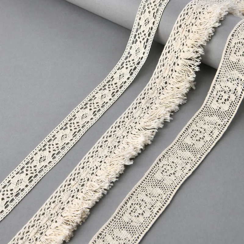 Natural Beige Cotton Crochet Lace Trim