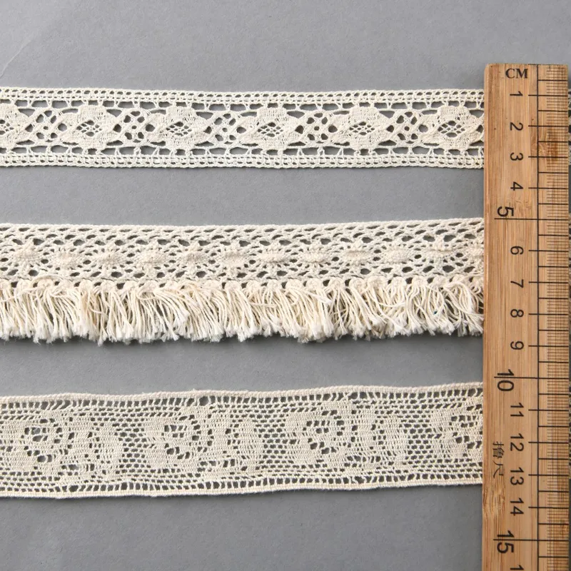 Natural Beige Cotton Crochet Lace Trim