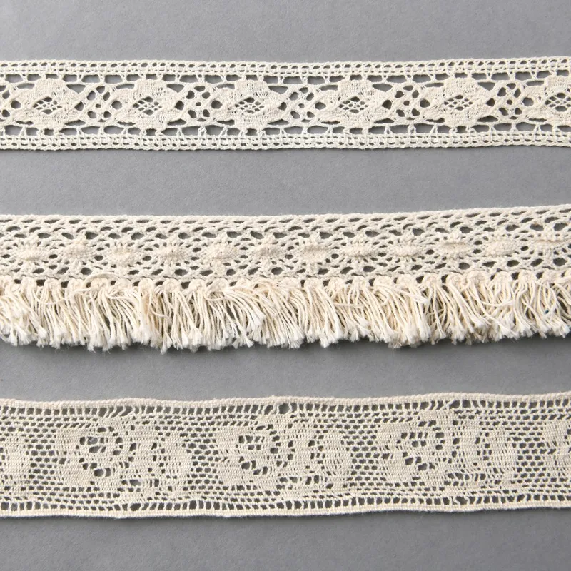 Natural Beige Cotton Crochet Lace Trim