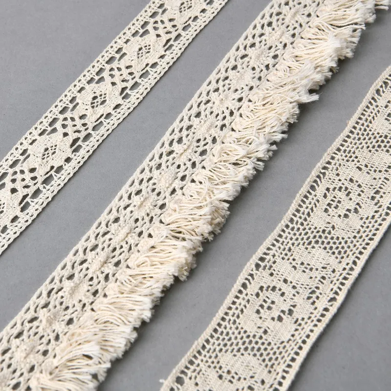 Natural Beige Cotton Crochet Lace Trim