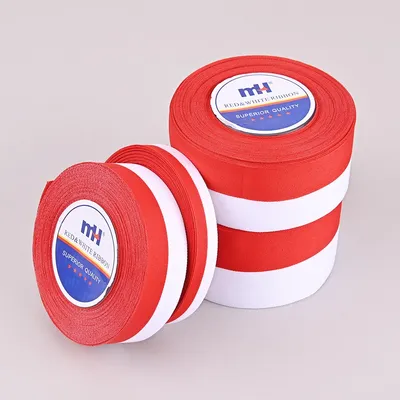 Red and White Grosgrain Ribbon 20yd Rolls