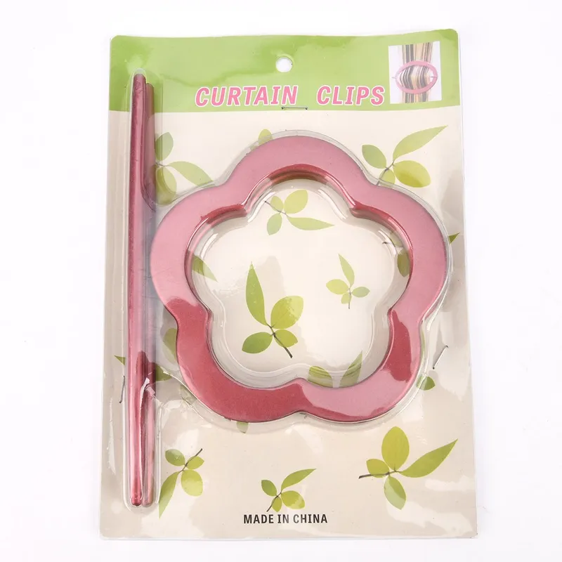 Flower Design Plastic Curtain Brooch Clip
