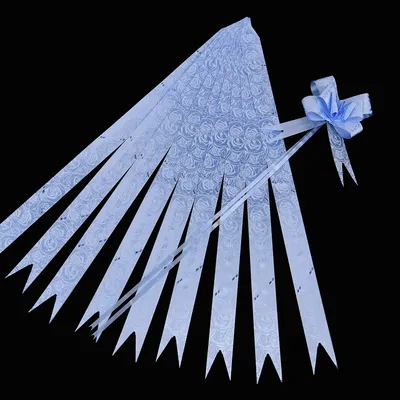 30*470mm Flower Printed Pull String Bow Ribbon