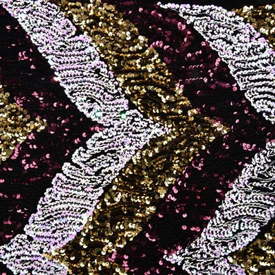 Velvet Sequence Lace Fabric