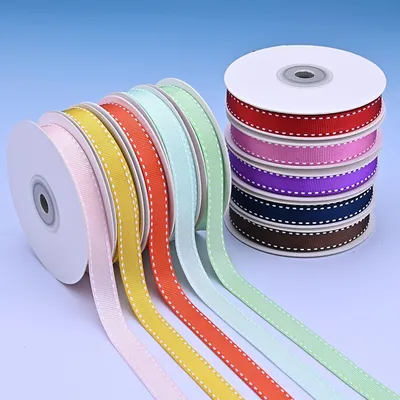 13mm Nylon Grosgrain Ribbon Saddle Stitched Edged