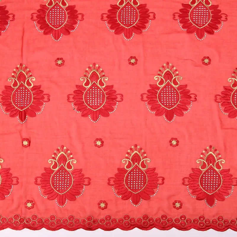 Muslim Rhinestone Embroidery Headscarf Polyester 65x55cm