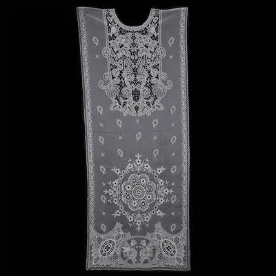 51x125cm 3D Cutwork Embroidered Kurta Front Panel