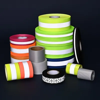 5cm Polyester Woven Reflective Caution Tape
