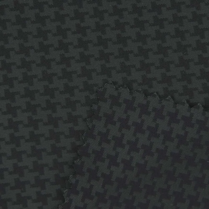 75D T400 Nylon Houndstooth Jacquard Fabric